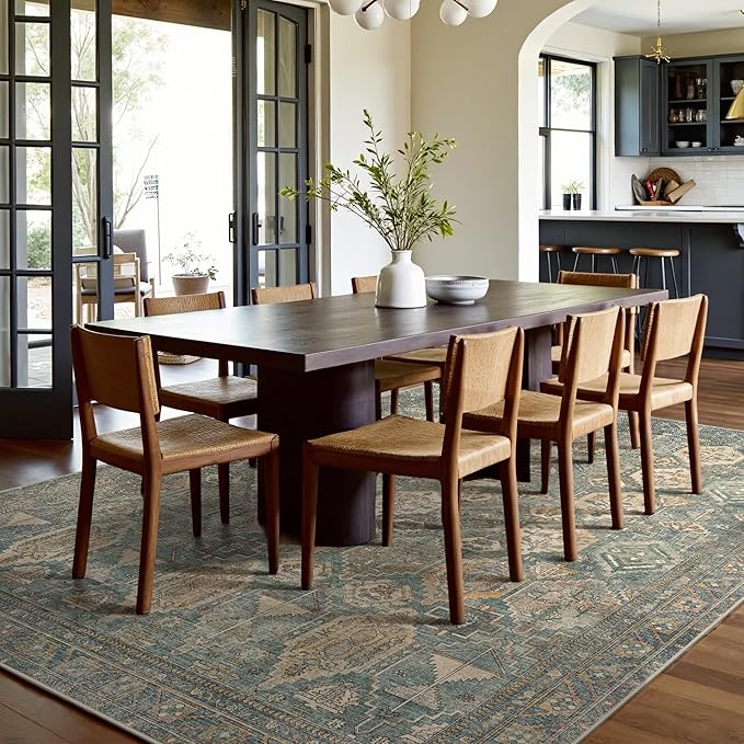 GENIMO 8x10 Area Rugs for Living Room, Machine Washable Non Slip Vintage Rugs - Image 3