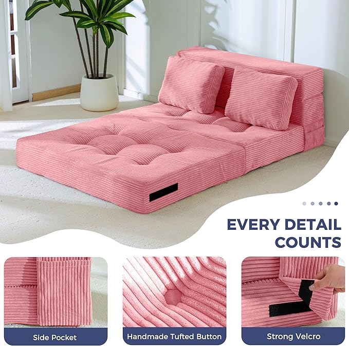 MAXYOYO Convertible Sofa Bed, Fold Out Loveseat Sleeper Sofa - Image 5