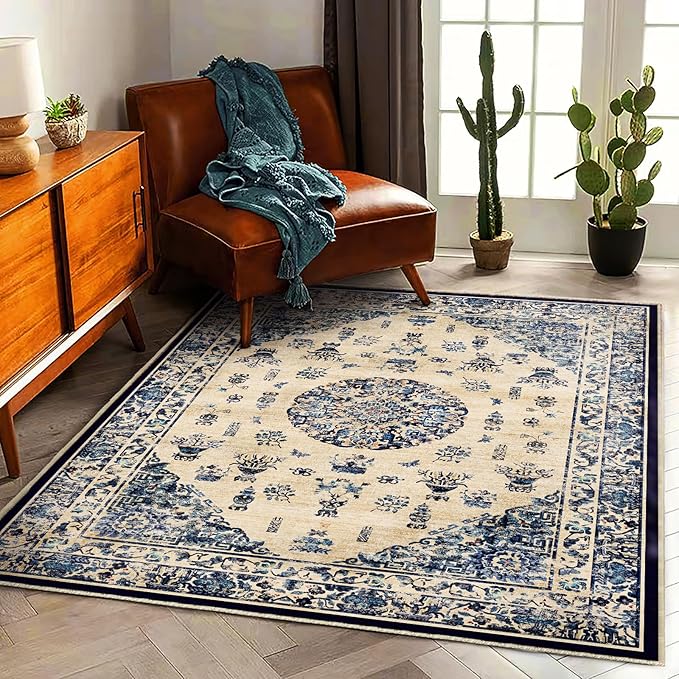 Area Rug 5'x7' Washable Rug Traditional Floor Cover Thin Retro Kitchen Indoor - Image 2