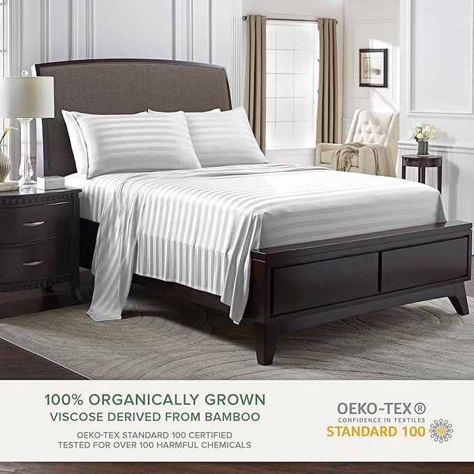 Twin Sheets by Pure Bamboo, Genuine 100% Organic Viscose Derived from Bamboo - Image 2