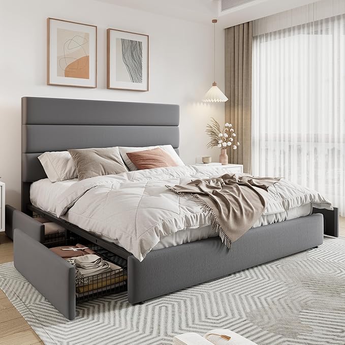 Allewie Modern Queen Size Platform Bed Frame - Image 9