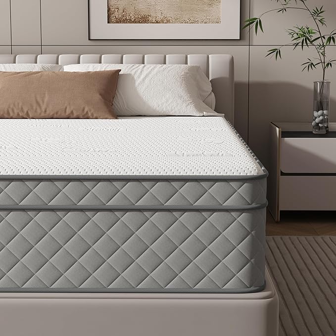 Full Mattress, 12 Inch Hybrid Double Mattress by PurrJoys