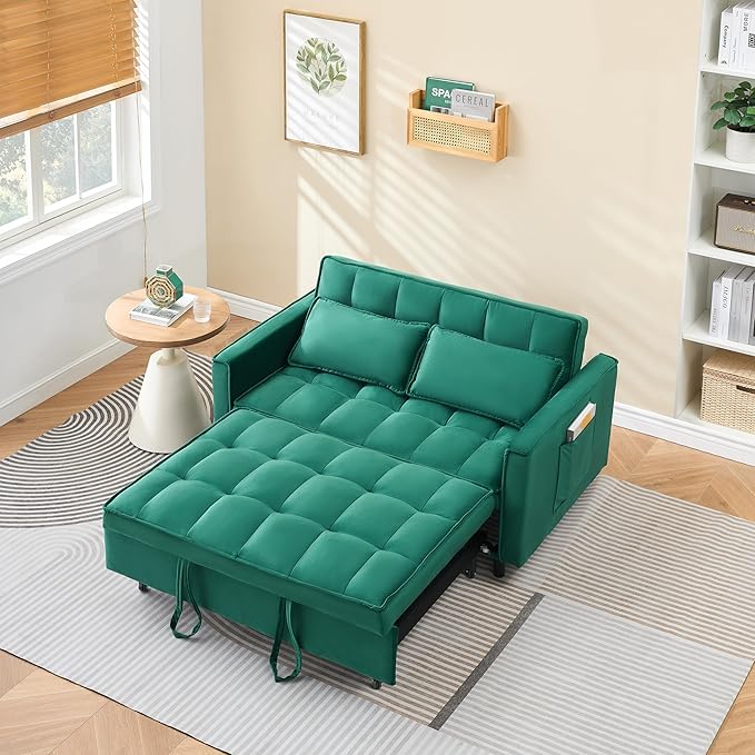 Ball & Cast Convertible Sofa Bed, Pull Out Loveseat Sleeper Sofa, Convertible by BallCast