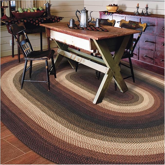 Homespice Prescott Braided Jute Oval Area Rugs 8x10' by Homespice