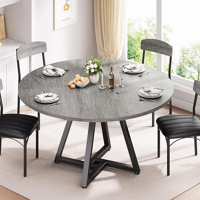 Round Kitchen Dining Room Table Circle Dining Dinner Table by JOCOEVOL