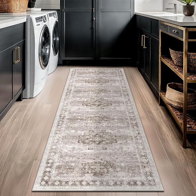Boho Long Bathroom Runner Rug 24 x 72 Washable Non Slip - Image 8