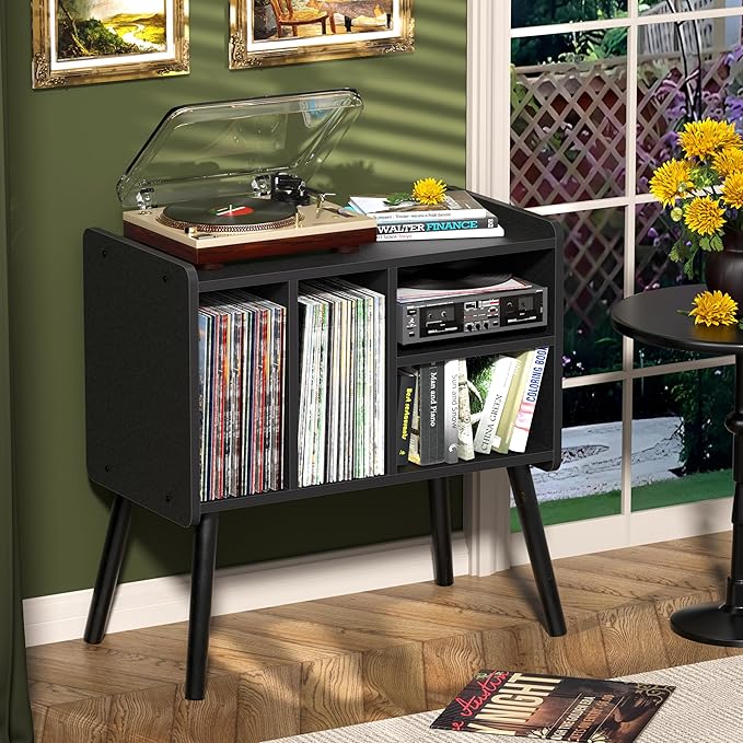 Record Player Table, Mid-Century Record Player Stand - Image 6