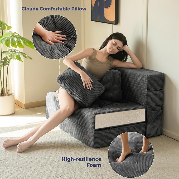 MAXYOYO Convertible Sofa Bed, Fold Out Sleeper Sofa - Image 8