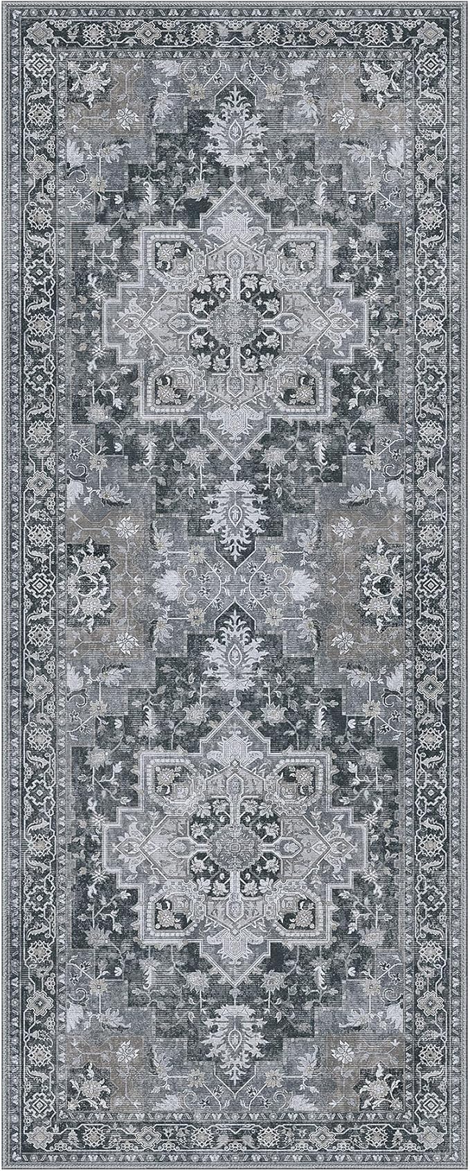 GENIMO 2x12 Runner Rugs for Hallway, Machine Washable Non Slip Vintage Rugs - Image 7