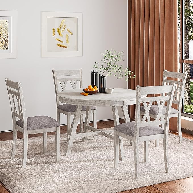 Round Solid Wood Dining Table, Part of Dining Table Set, Mix and Match Table - Image 4