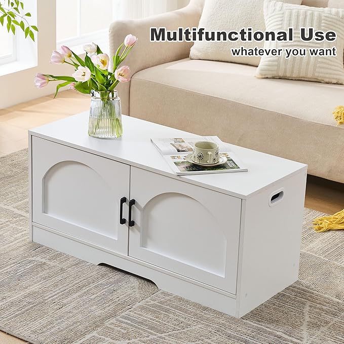 Storage Bench, 39.4" Shoe Bench - Image 6