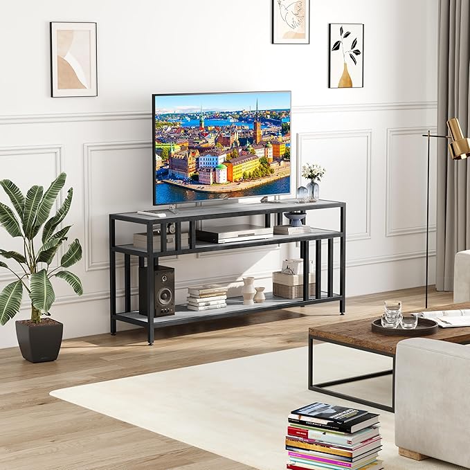 Garvee 58" TV Stand for Television up to 65 Inch, Entertainment Center - Image 7