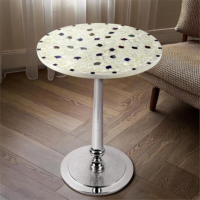 CLEENTABLE Mosaic Round End Table - Image 7