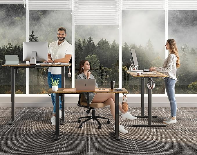 Electric Standing Desk Adjustable Height 55"x24" Stand Up Desk - Image 2