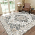 GENIMO 10x14 Area Rugs for Living Room, Machine Washable Non Slip Vintage Rugs by GENIMO