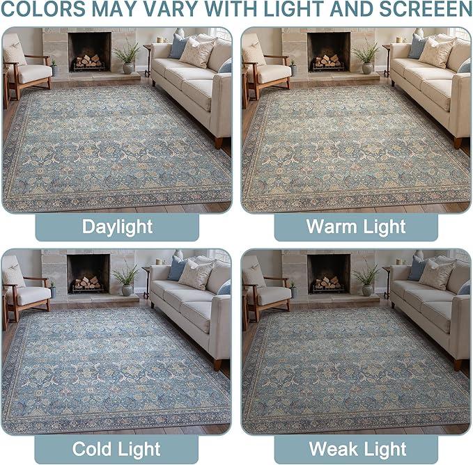 8X10 Area Rugs Machine Washable Rugs - Image 7