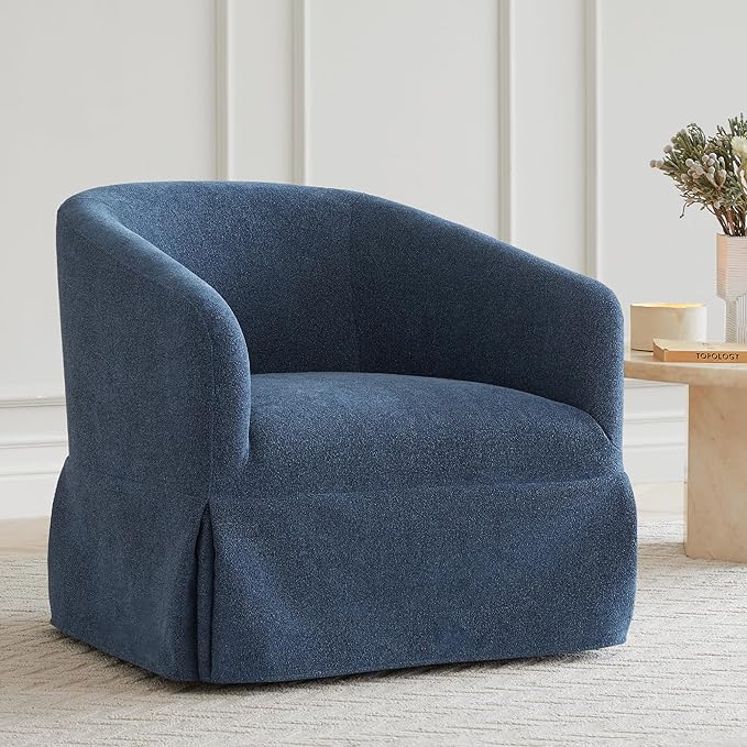 Swivel Accent Chair Set of 2, 360 Degree Performance Fabric Armchair Modern - Image 6