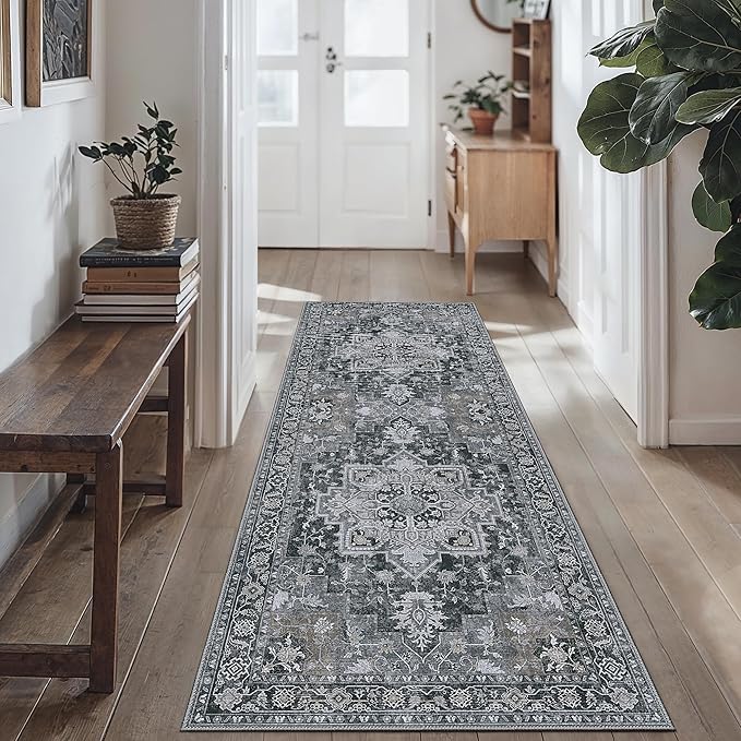 GENIMO 2x7 Runner Rugs for Hallway, Machine Washable Non Slip Vintage Rugs by GENIMO