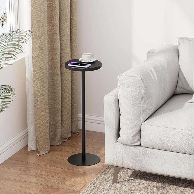 TUTOTAK Tall Round Side Table, Small End Table, Beside Table, Drink Table - Image 9