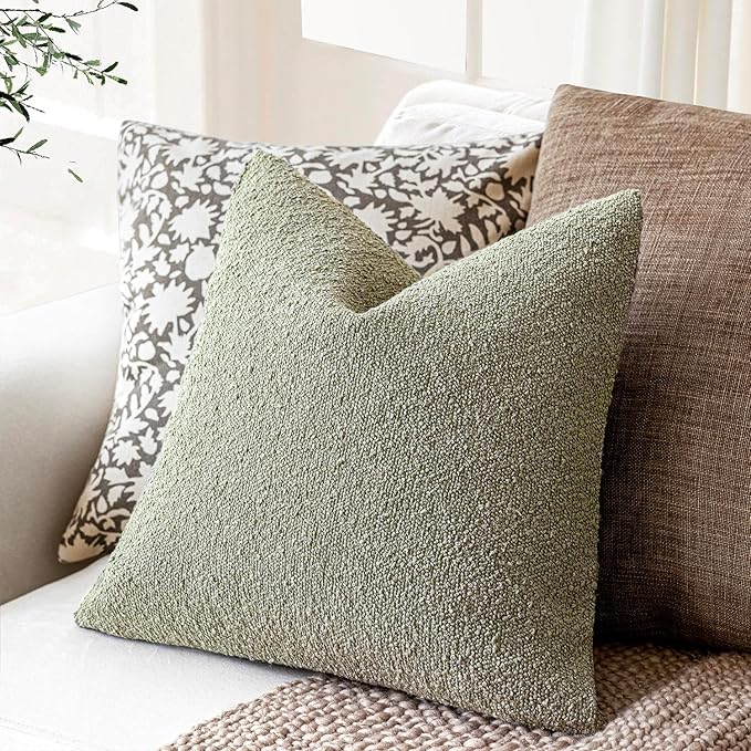 Foindtower Pack of 2, Decorative Textured Boucle Throw Pillow Covers Accent - Image 5