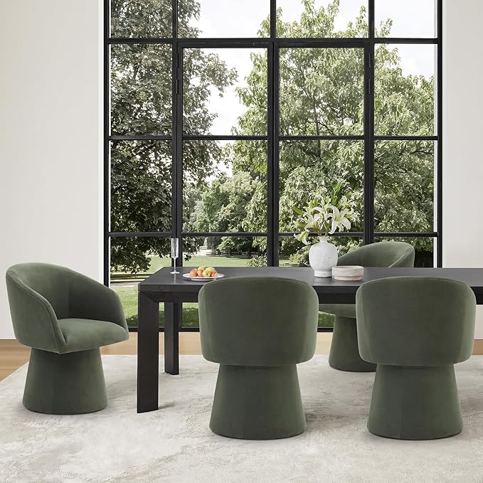 Swivel Dining Chairs Modern Accent Armchair Side Deskchair - Image 2