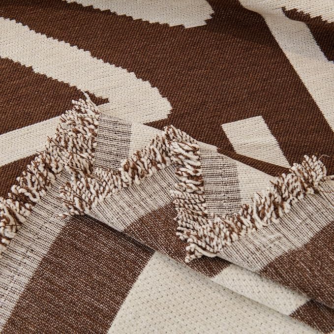 STACYPIK Reversible Boho Chocolate Sofa Cover Durable Couch Cover - Image 5