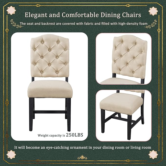 Merax 5-Piece Retro Style Dining Room Set - Image 3
