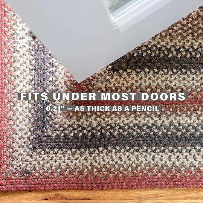 Homespice Chester Braided Rugs Country Style 2x3' The Ideal Red Kitchen Rug - Image 5
