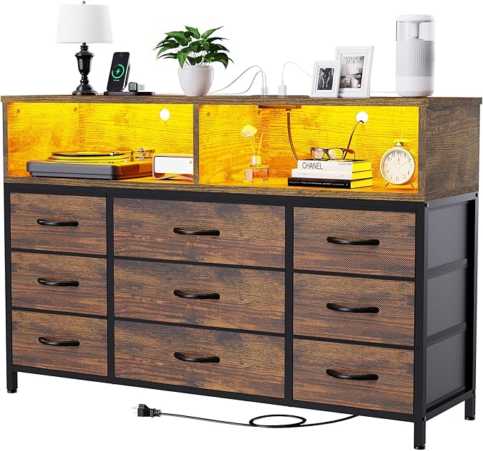 Dresser for Bedroom, Led Dresser TV Stand - Image 3
