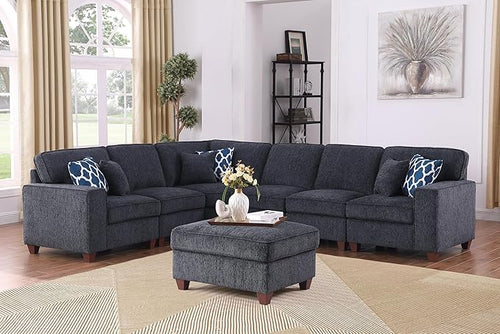 116" Convertible Sectional Couch by Unknown