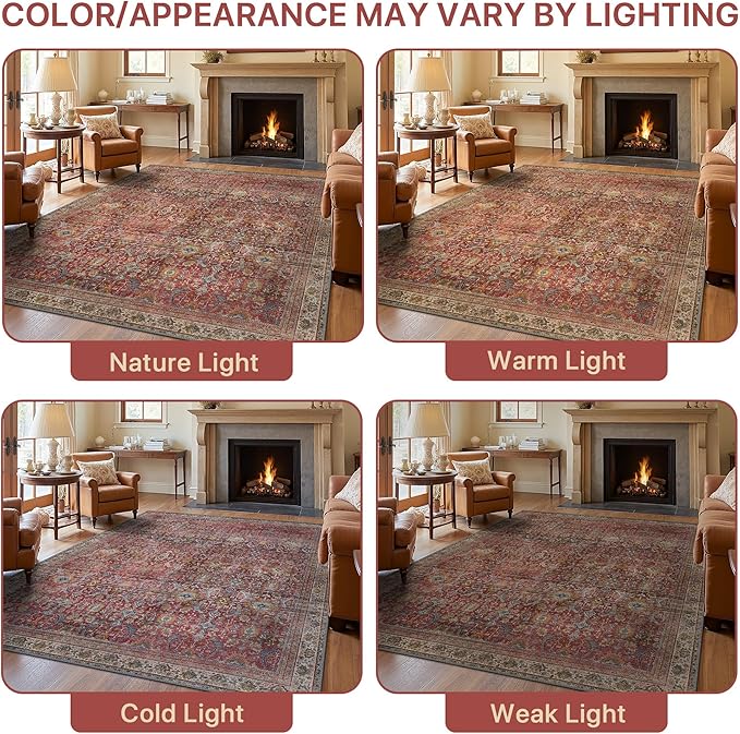 8X10 Area Rugs Machine Washable Rugs - Image 6