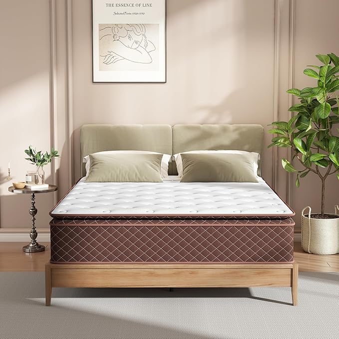 Queen Mattress, 12 Inch Pillow Top Queen Size Mattress – Plush Comfort - Image 2