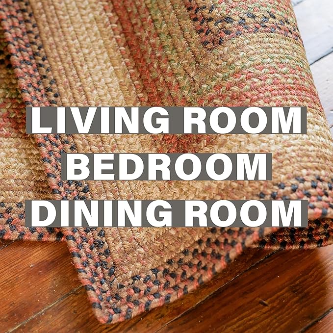 Homespice Gingerbread Jute Brown 4x6' Braided Area Rug - Image 7