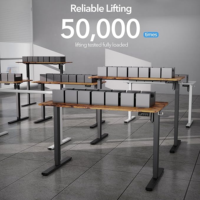 Electric Standing Desk Adjustable Height, 55x24 Inches Sit Stand up Desktop - Image 5