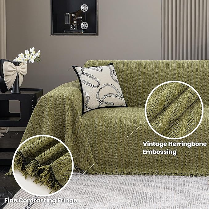 Nobildonna Sofa Chair Cover Waterproof Soft Thicken Chenille Cushion Couch Cover - Image 3