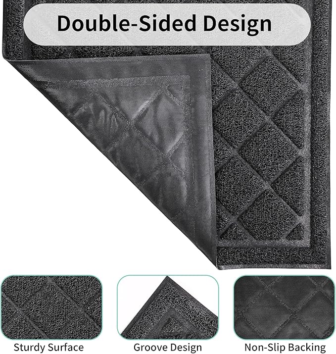 Front Door Mat Indoor Outdoor, Heavy Duty Low Profile Entrance Rug - Image 6