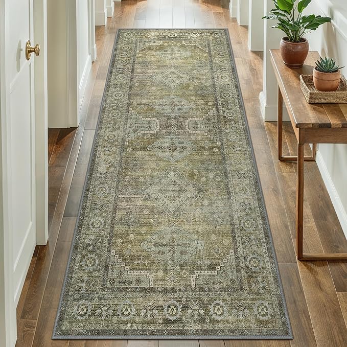 GENIMO Runner Rug 2x7 Non Slip Machine Washable Vintage Hallway Runner Rugs - Image 4
