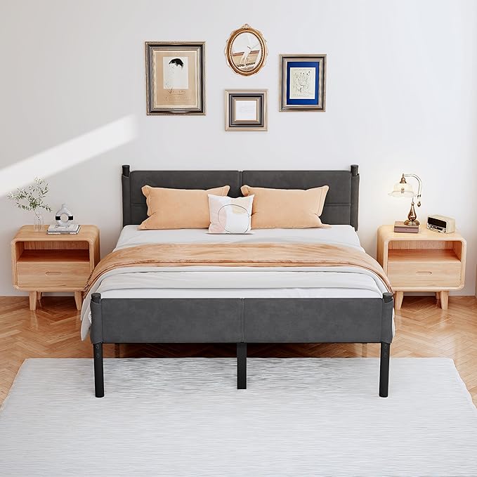 Metal Bed Frame, 14Inch King Size Bed Frame by Henshwon