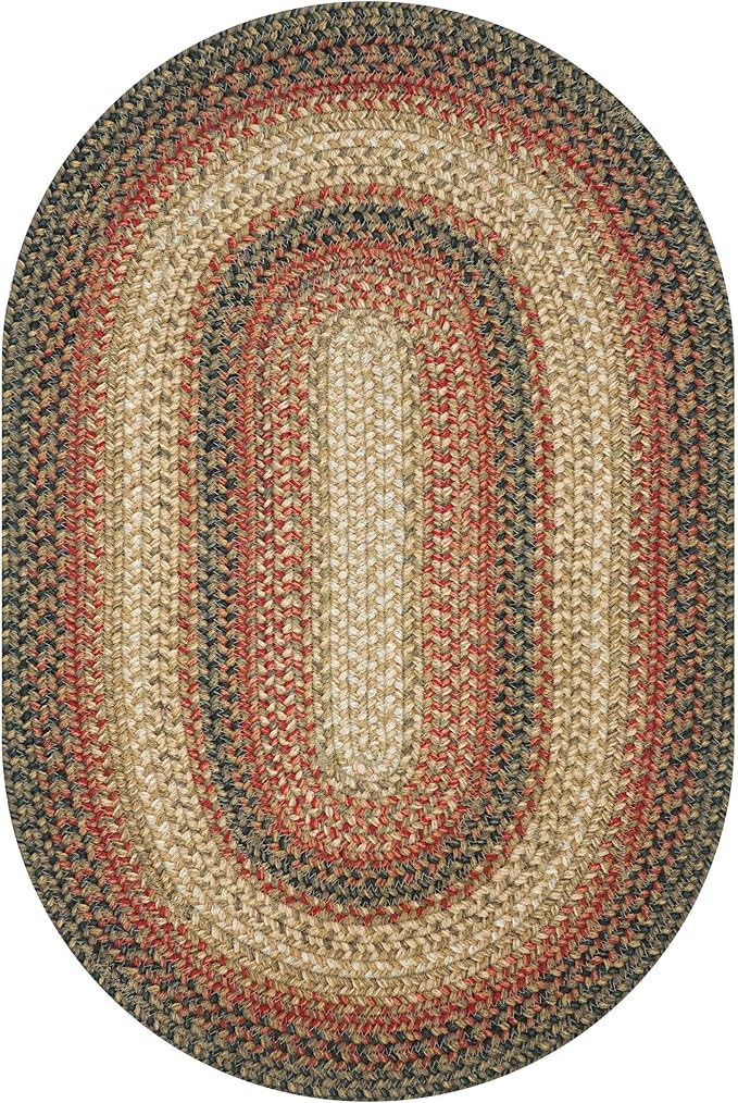 Russet Multi Color Oval Braided Rug, 6x9' - Image 8