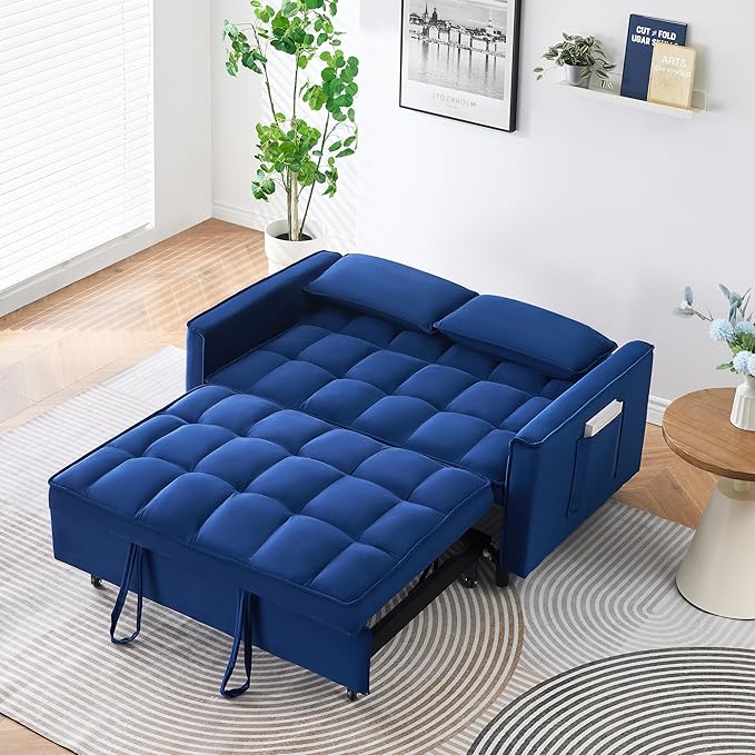 Ball & Cast 55" Convertible Sofa Bed, 3 in 1 Sleeper Sofa W/Pull-Out Bed - Image 7