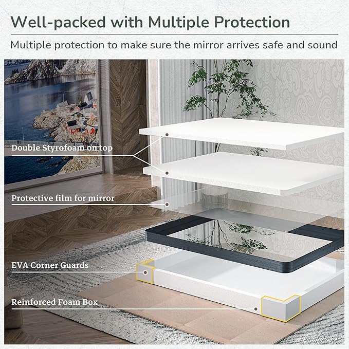 TokeShimi 60 x 28 Inch Wall Mirror - Image 7