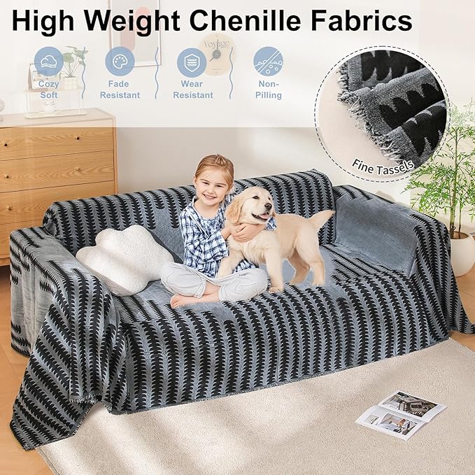 Boho Sofa Cover, Couch Covers for 3 Cushion Couch Sofa Pet Friendly, Sofa Cover - Image 2