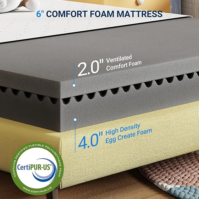 Avenco Full Size Mattress, 8 Inch Memory Foam Full Mattress in a Box - Image 4