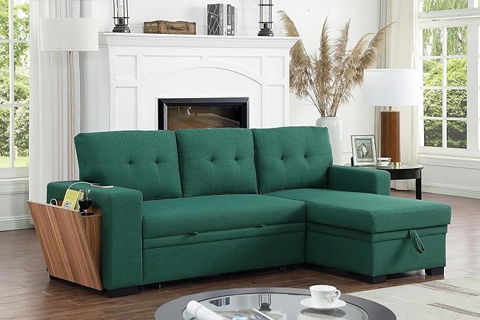 Ball & Cast Sectional Sleeper Sofa Bed, L-Shape Pull Out Couch, 4 in 1 Pull-Out - Image 4