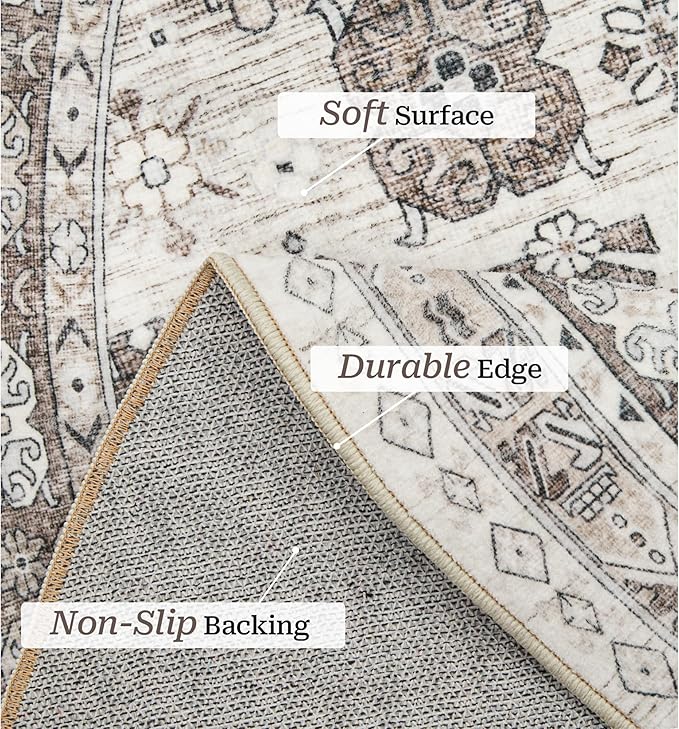 zesthome Washable Round Area Rugs - Image 4