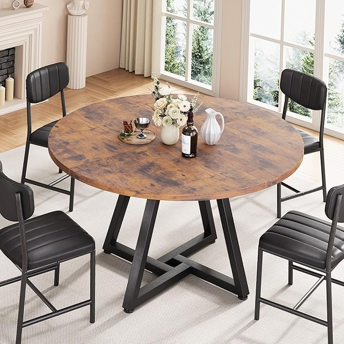 Round Kitchen Dining Room Table Circle Dining Dinner Table - Image 4