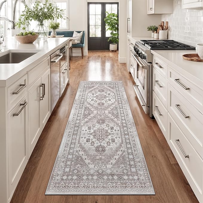 zesthome 2x6 Runner Rug for Hallways, Machine Washable Rug, Non Slip Vintage - Image 2