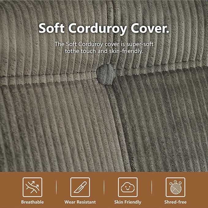 N&V CUBICUS Armless Floor Sofa, All New Hybrid Foam Design, - Image 7