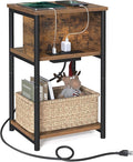 VASAGLE Side Table with Charging Station, 3-Tier End Table with USB Ports and by VASAGLEbySONGMICSHOME