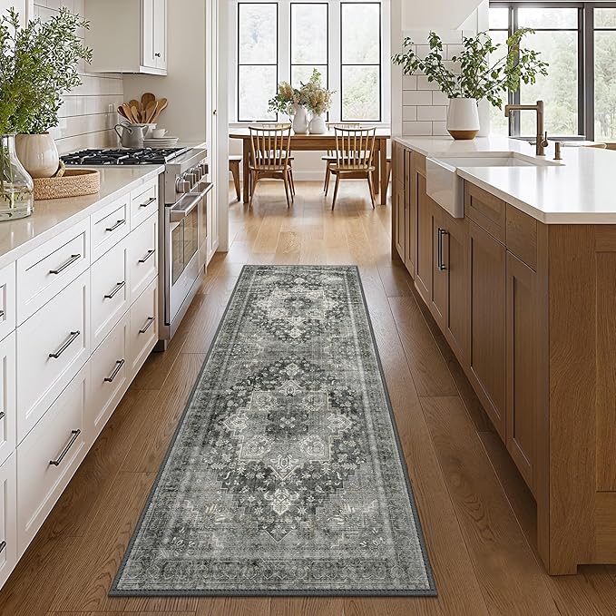 GENIMO 2x10 Runner Rugs for Hallway, Machine Washable Non Slip Vintage Rugs - Image 2